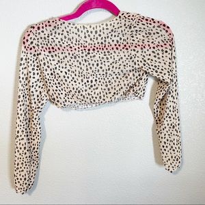 Cheetah print swim top